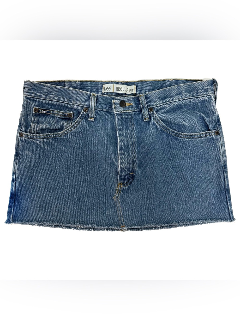 Lee Denim Mini Skirt in Washed Blue